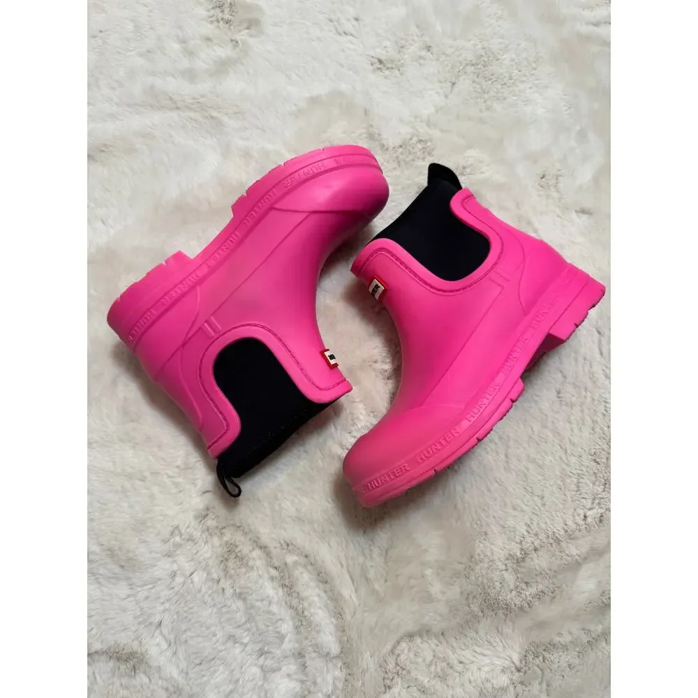 Hunter Hot Pink Short Rain Boots Womens Size 5
